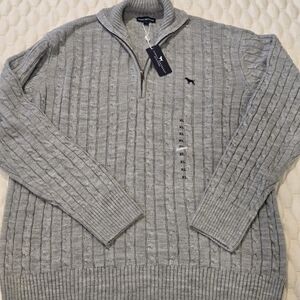 Simply Southern Men's New with Tags Half Zip Pullover Sweater Solid Gray Size XL